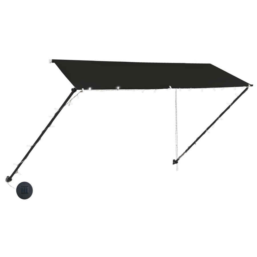 Luifel Uittrekbaar Met Led 300 x 150 cm Antraciet