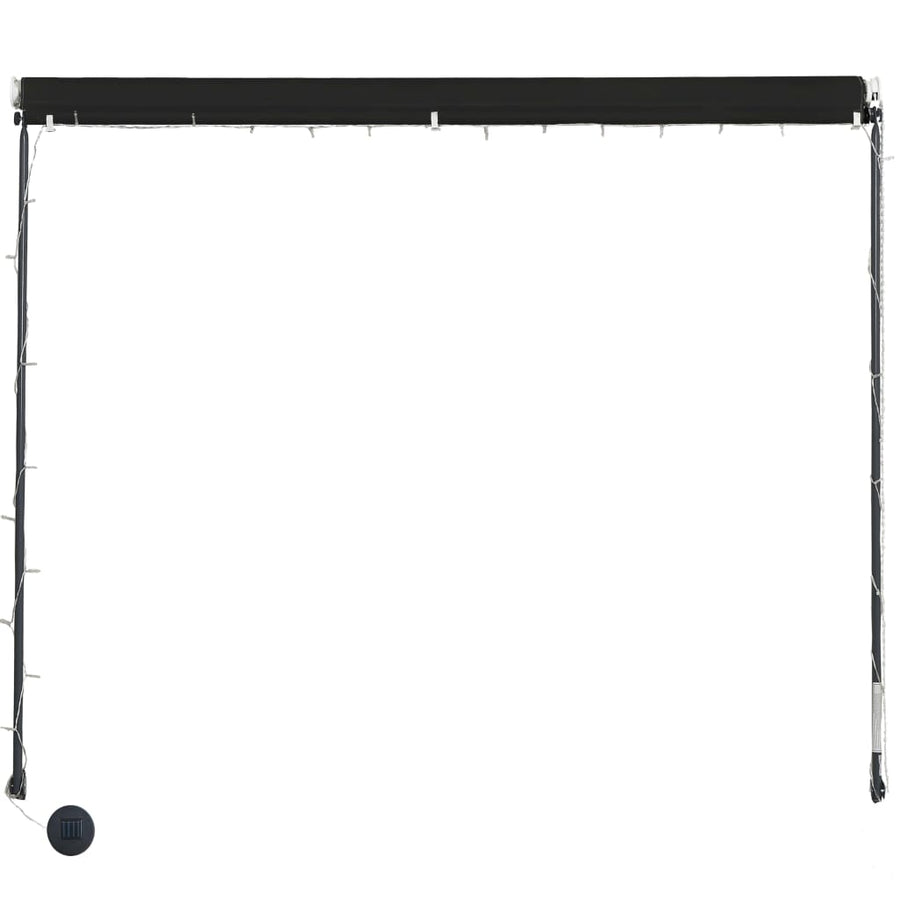 Luifel Uittrekbaar Met Led 300 x 150 cm Antraciet