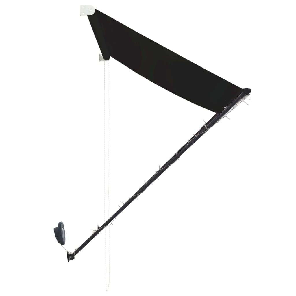 Luifel Uittrekbaar Met Led 300 x 150 cm Antraciet