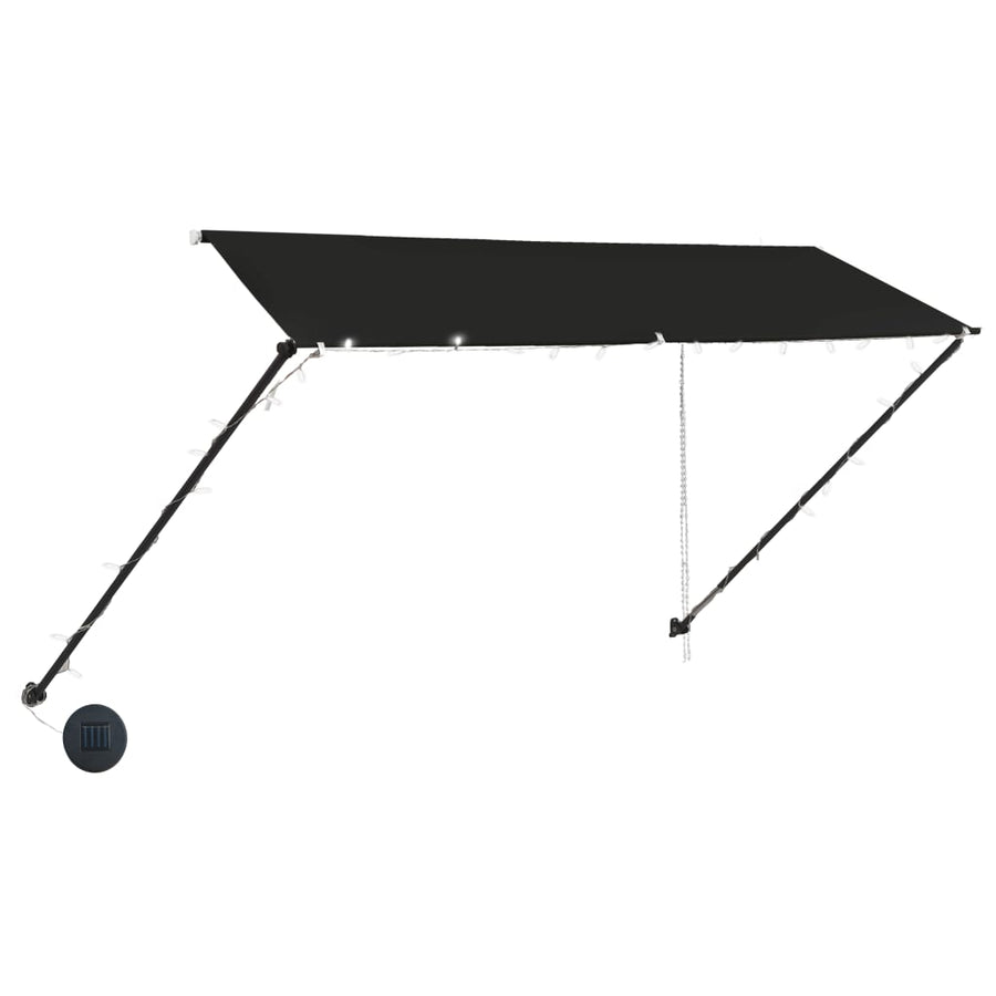 Luifel Uittrekbaar Met Led 350 x 150 cm Antraciet