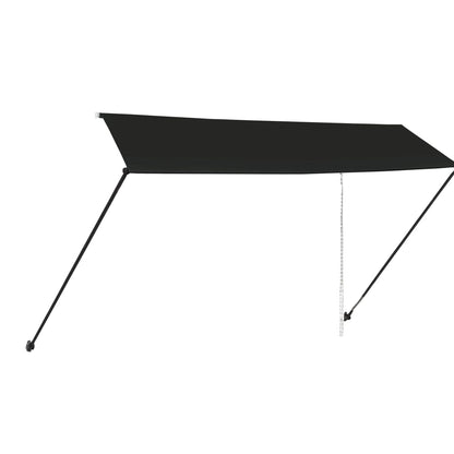 Luifel Uittrekbaar Met Led 350 x 150 cm Antraciet
