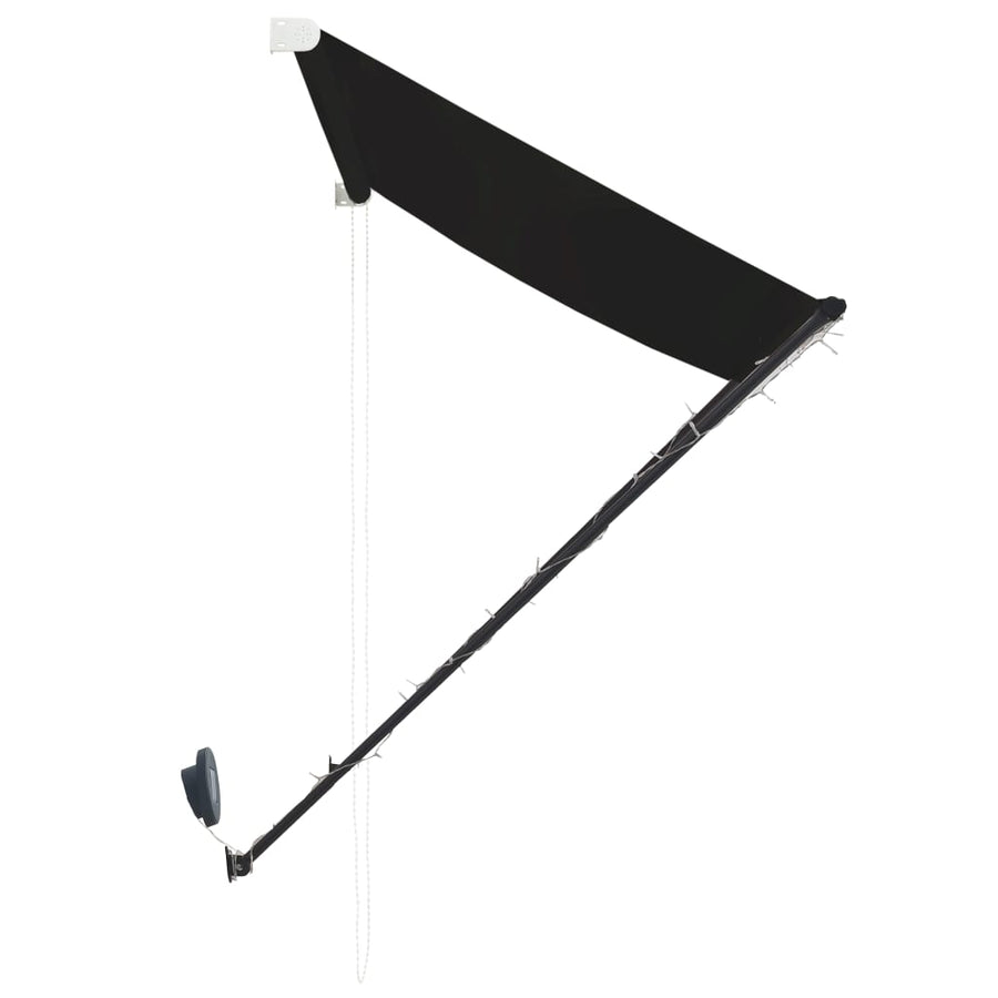 Luifel Uittrekbaar Met Led 350 x 150 cm Antraciet
