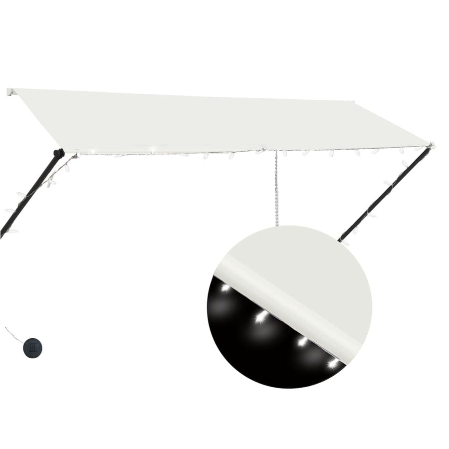 Luifel Uittrekbaar Met Led 300 x 150 cm Crème