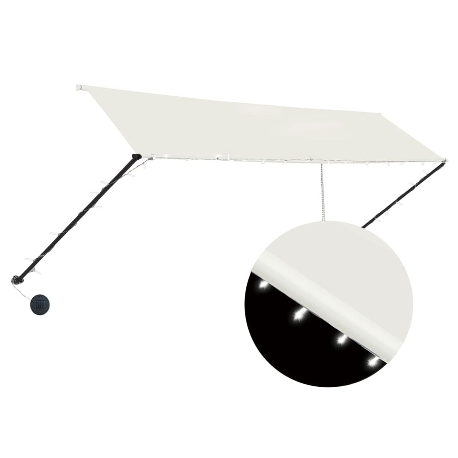 Luifel Uittrekbaar Met Led 350 x 150 cm Crème