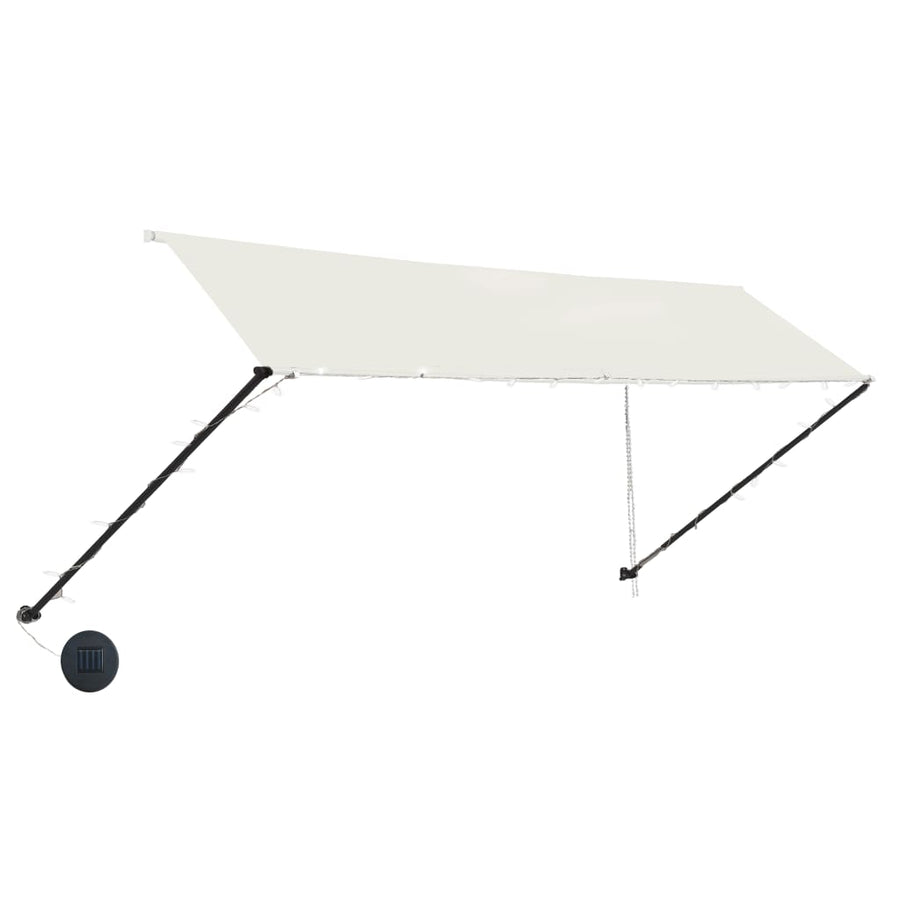 Luifel Uittrekbaar Met Led 350 x 150 cm Crème
