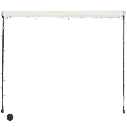 Luifel Uittrekbaar Met Led 350 x 150 cm Crème