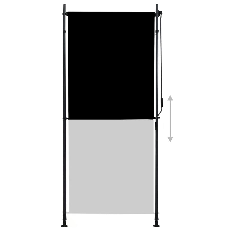 Rolgordijn Voor Buiten 100 x 270 cm Antraciet