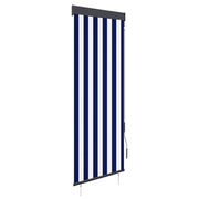 Rolgordijn buiten 60x250 cm blauw wit