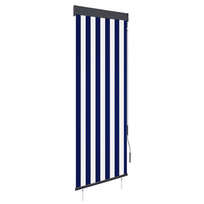 Rolgordijn Voor Buiten 60 x 250 cm Blauw en wit