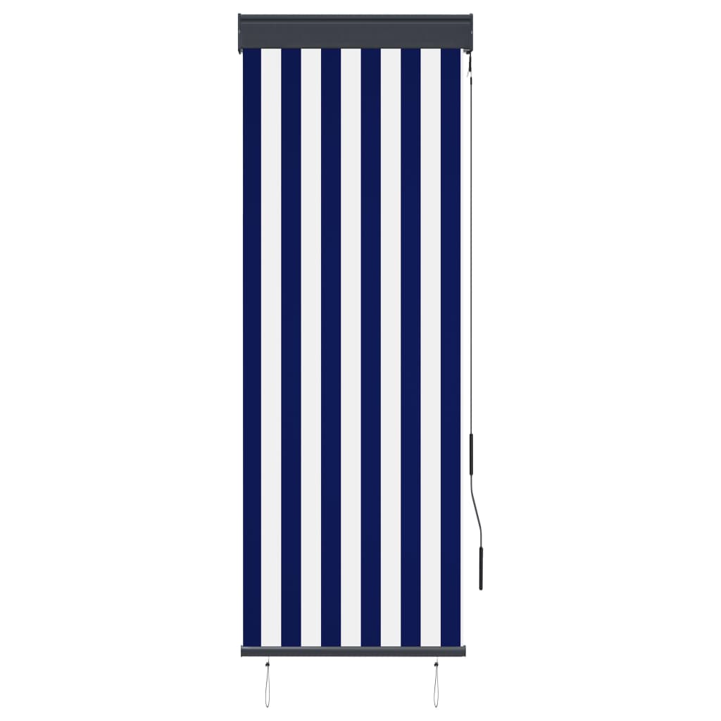 Rolgordijn Voor Buiten 60 x 250 cm Blauw en wit