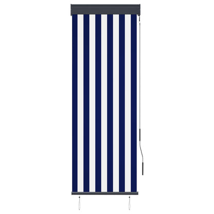 Rolgordijn Voor Buiten 60 x 250 cm Blauw en wit