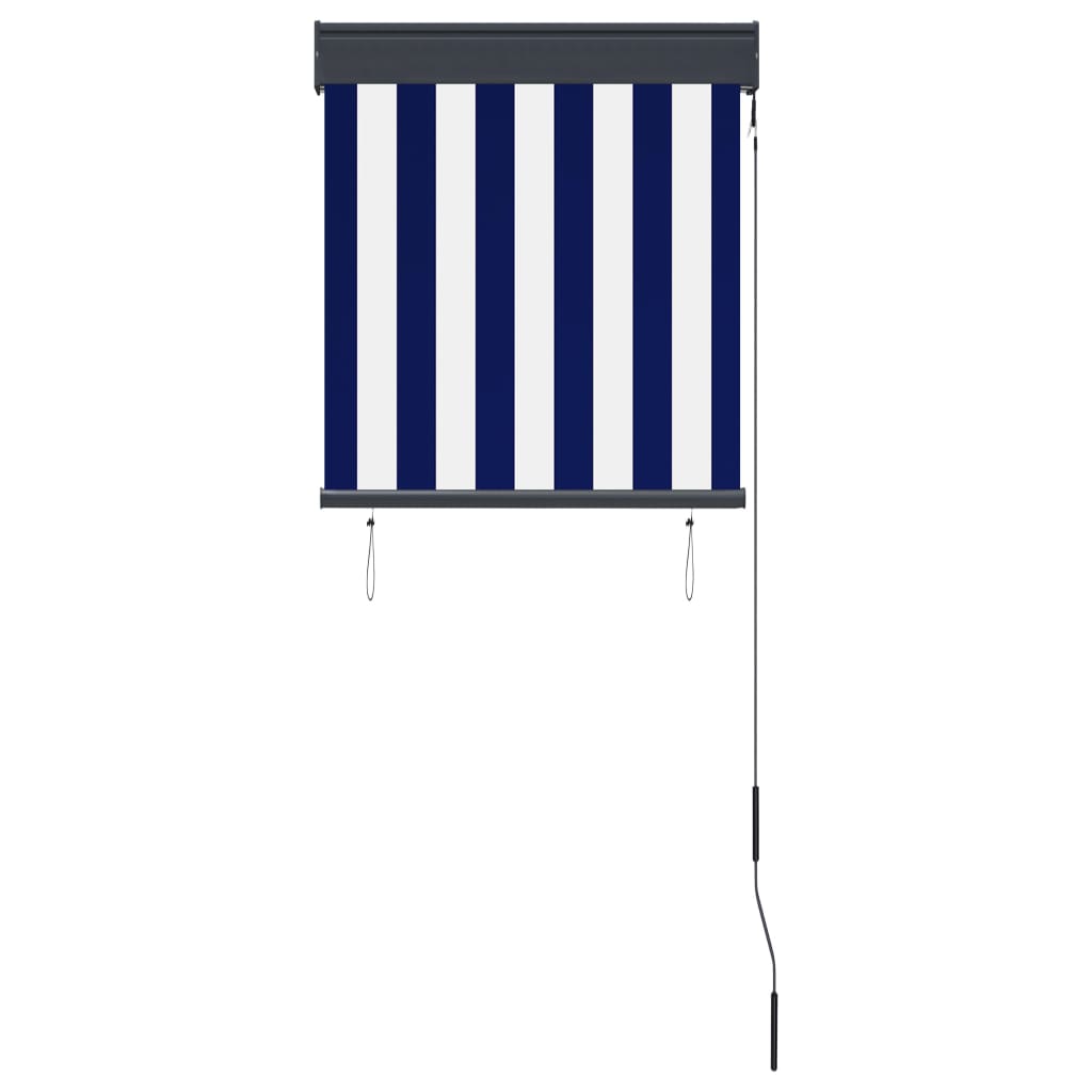 Rolgordijn Voor Buiten 60 x 250 cm Blauw en wit