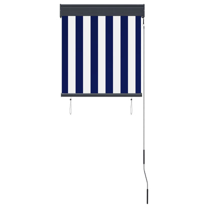 Rolgordijn Voor Buiten 60 x 250 cm Blauw en wit
