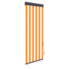 Rolgordijn Voor Buiten En 60 x 250 cm Oranje en wit