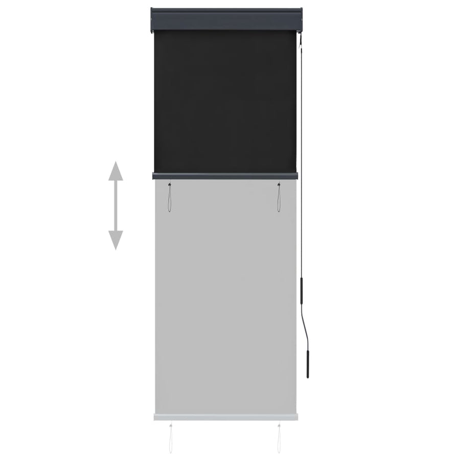 Rolgordijn Voor Buiten 60X250 Cm Antraciet