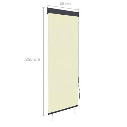 Rolgordijn Voor Buiten 60X250 Cm Crème
