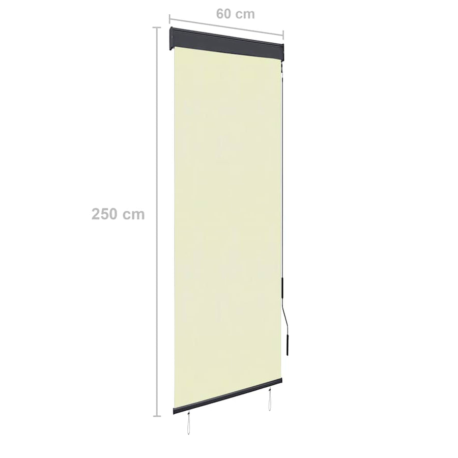 Rolgordijn Voor Buiten 60X250 Cm Crème