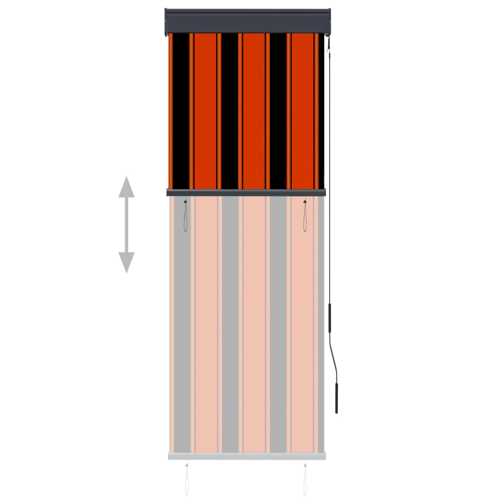 Rolgordijn Voor Buiten 60 x 250 cm Oranje en bruin
