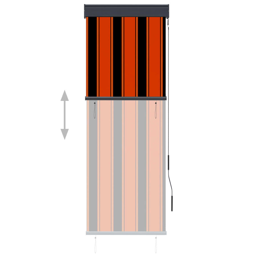 Rolgordijn Voor Buiten 60 x 250 cm Oranje en bruin