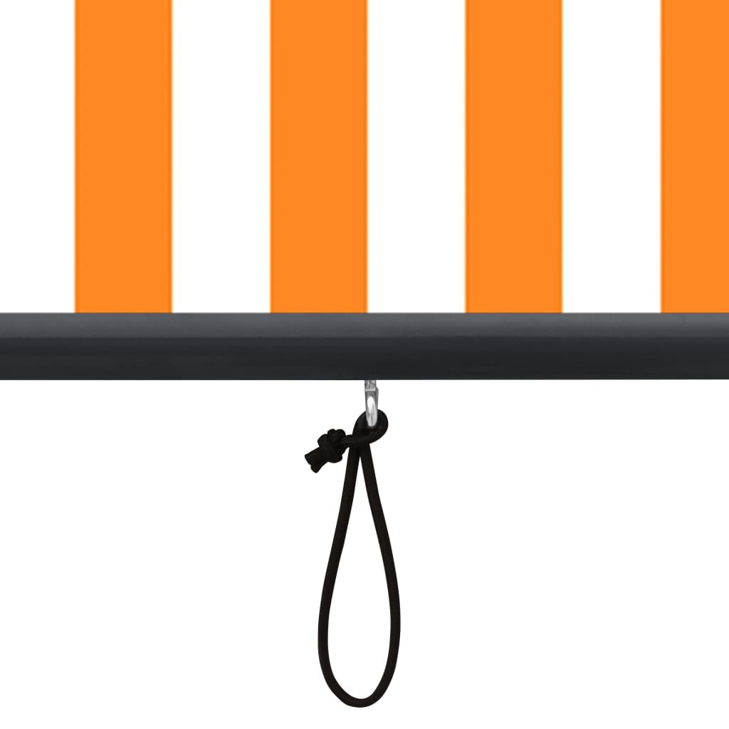 Rolgordijn voor buiten 80x250 cm wit en oranje