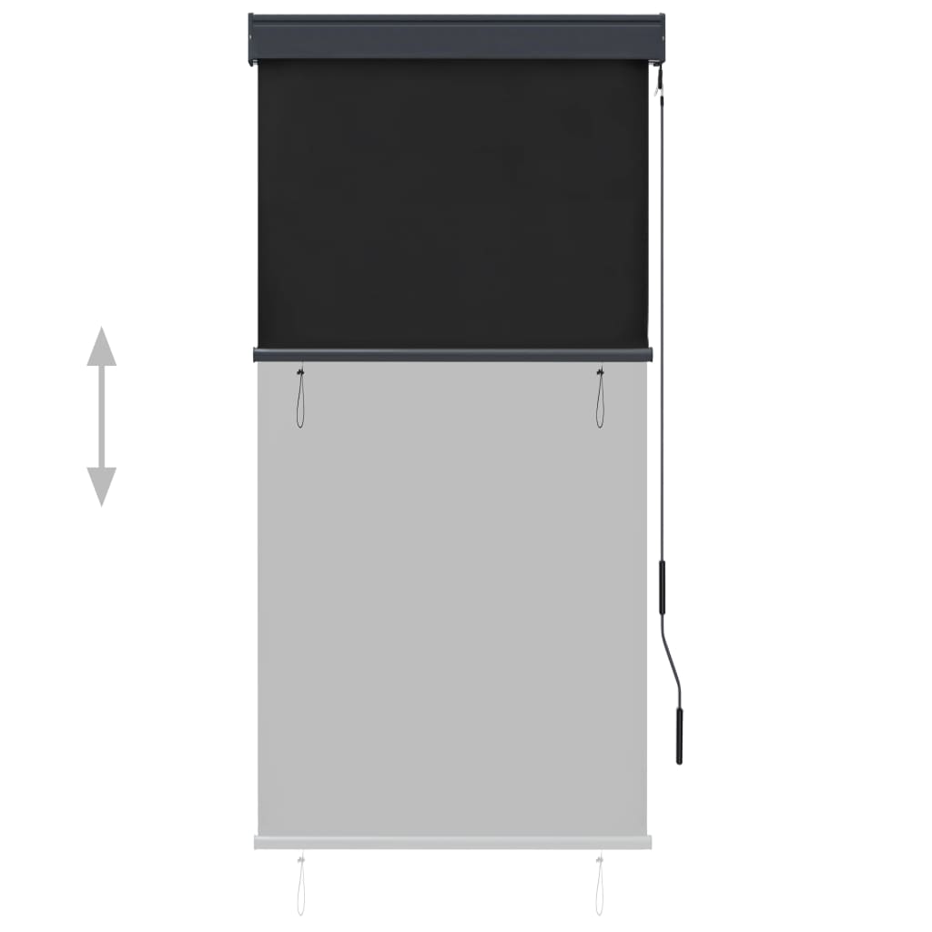 Rolgordijn voor buiten 80x250 cm antraciet