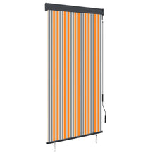 Rolgordijn voor buiten 100x250 cm geel en blauw