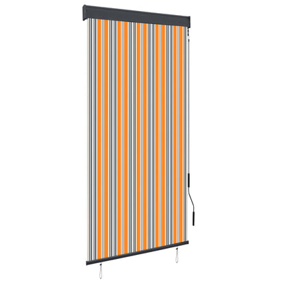 Rolgordijn voor buiten 100x250 cm geel en blauw