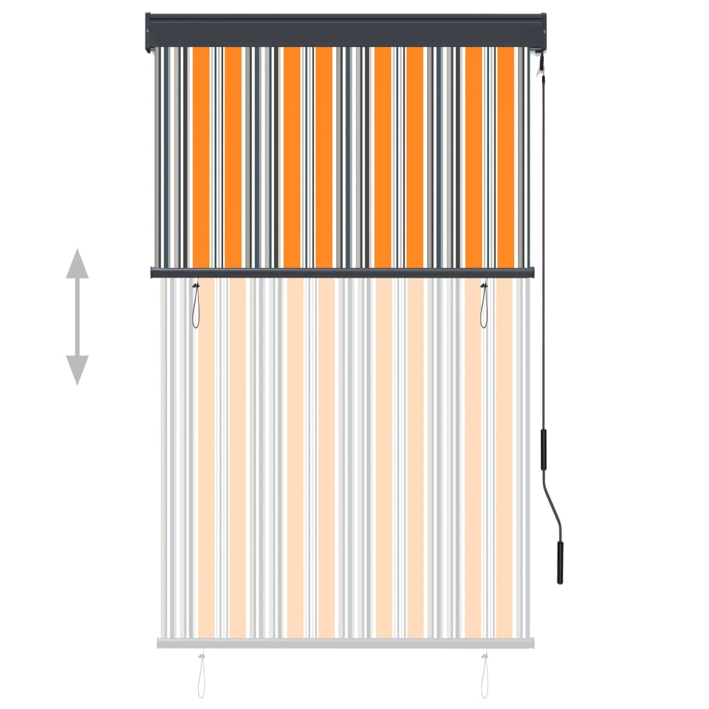 Rolgordijn voor buiten 100x250 cm geel en blauw