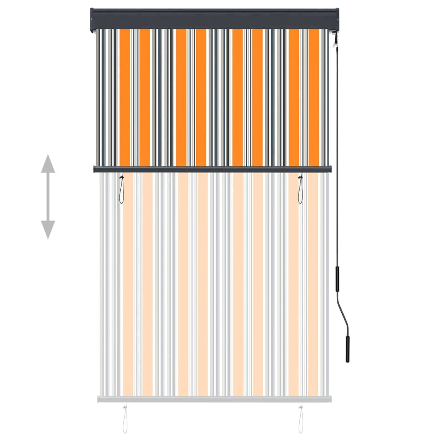 Rolgordijn voor buiten 100x250 cm geel en blauw