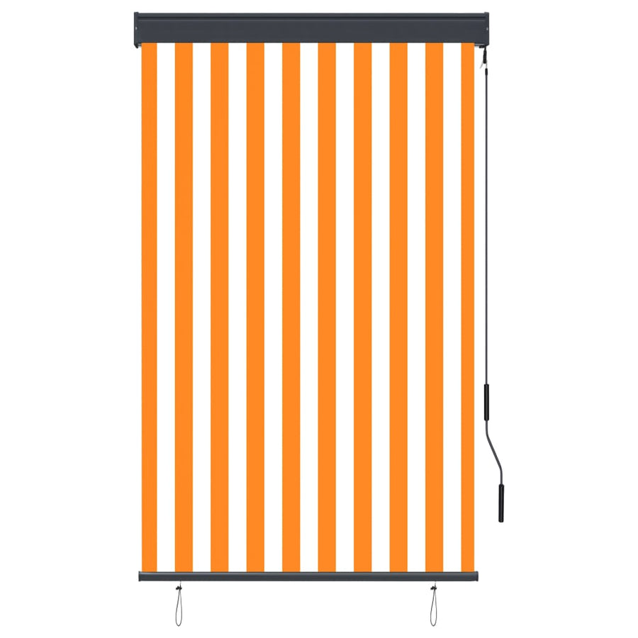 Rolgordijn voor buiten 100x250 cm wit en oranje