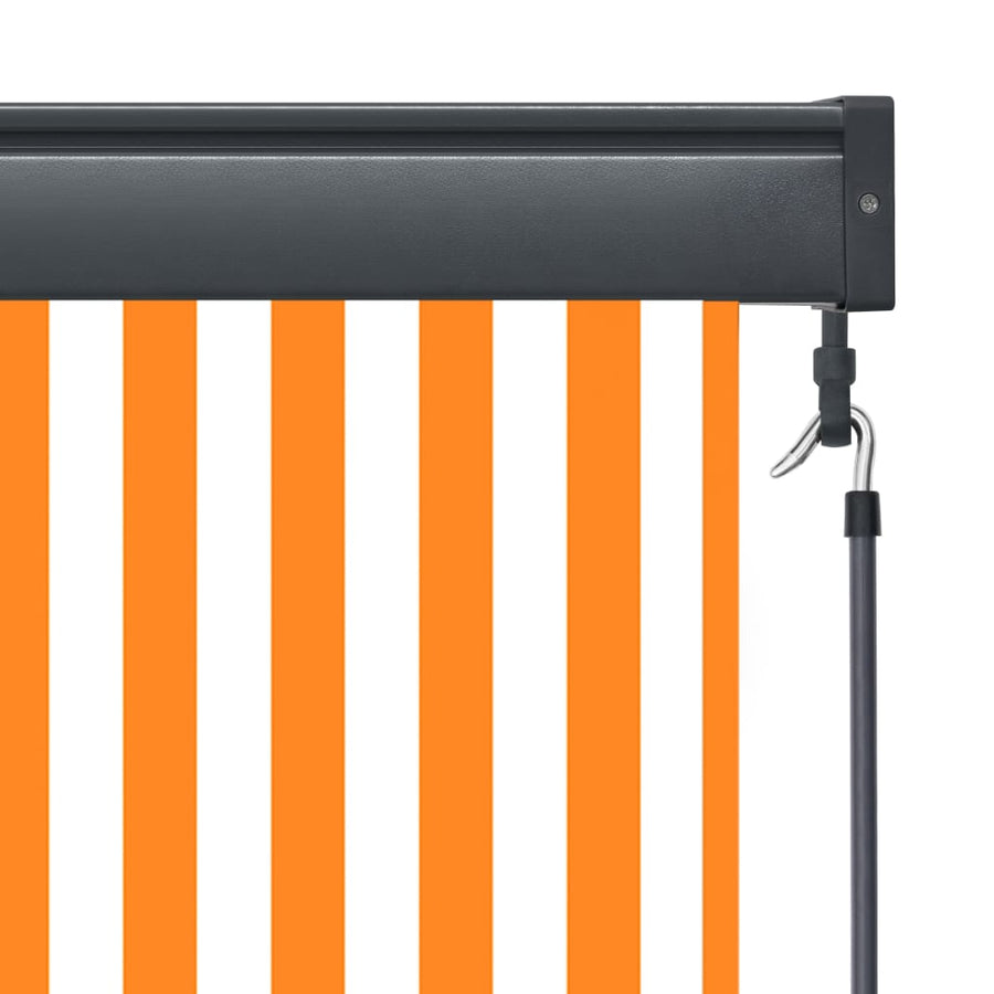 Rolgordijn voor buiten 100x250 cm wit en oranje