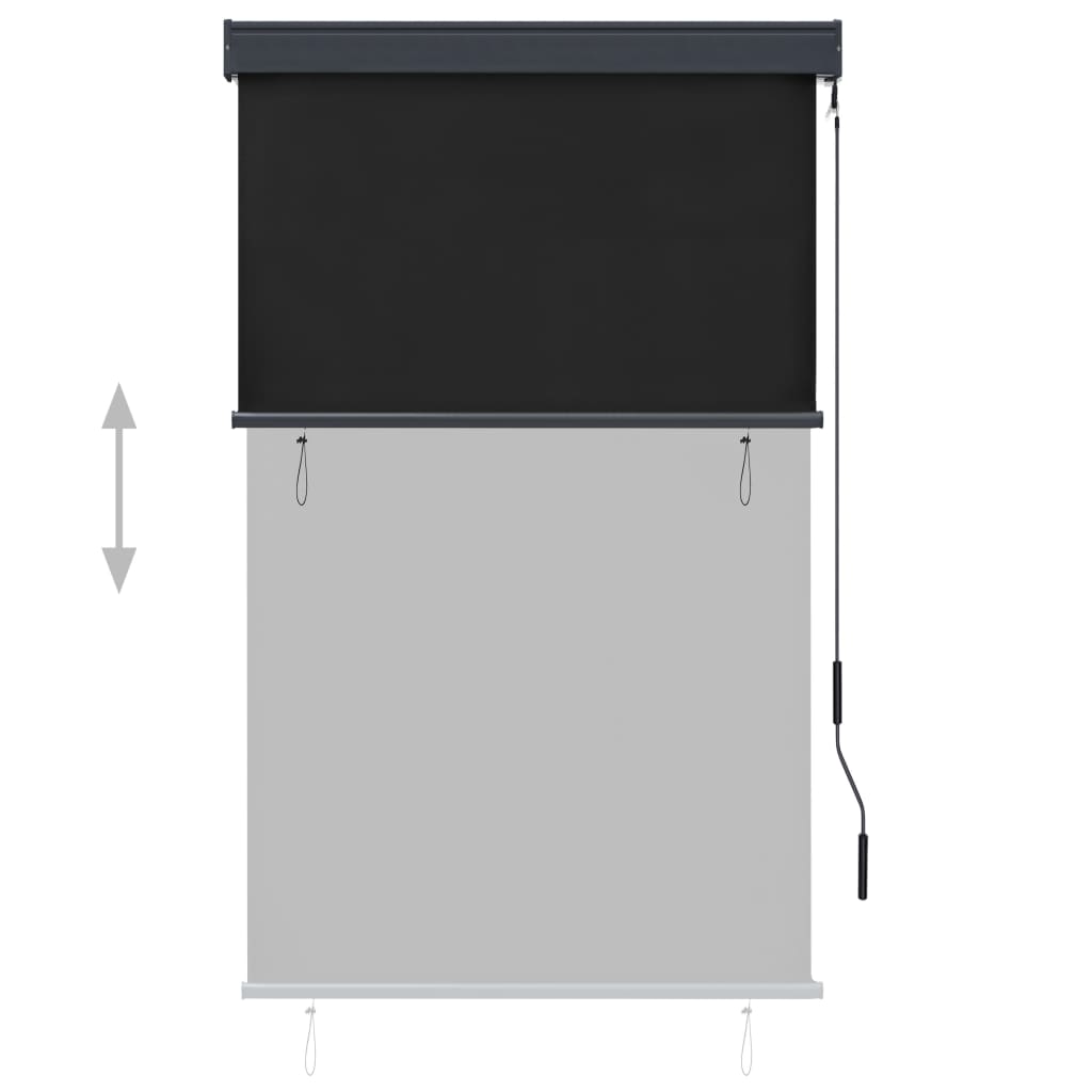 Rolgordijn voor buiten 100x250 cm antraciet