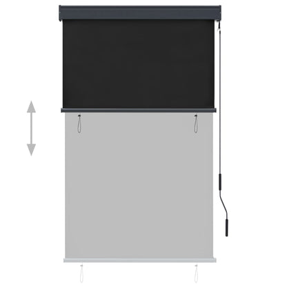 Rolgordijn voor buiten 100x250 cm antraciet