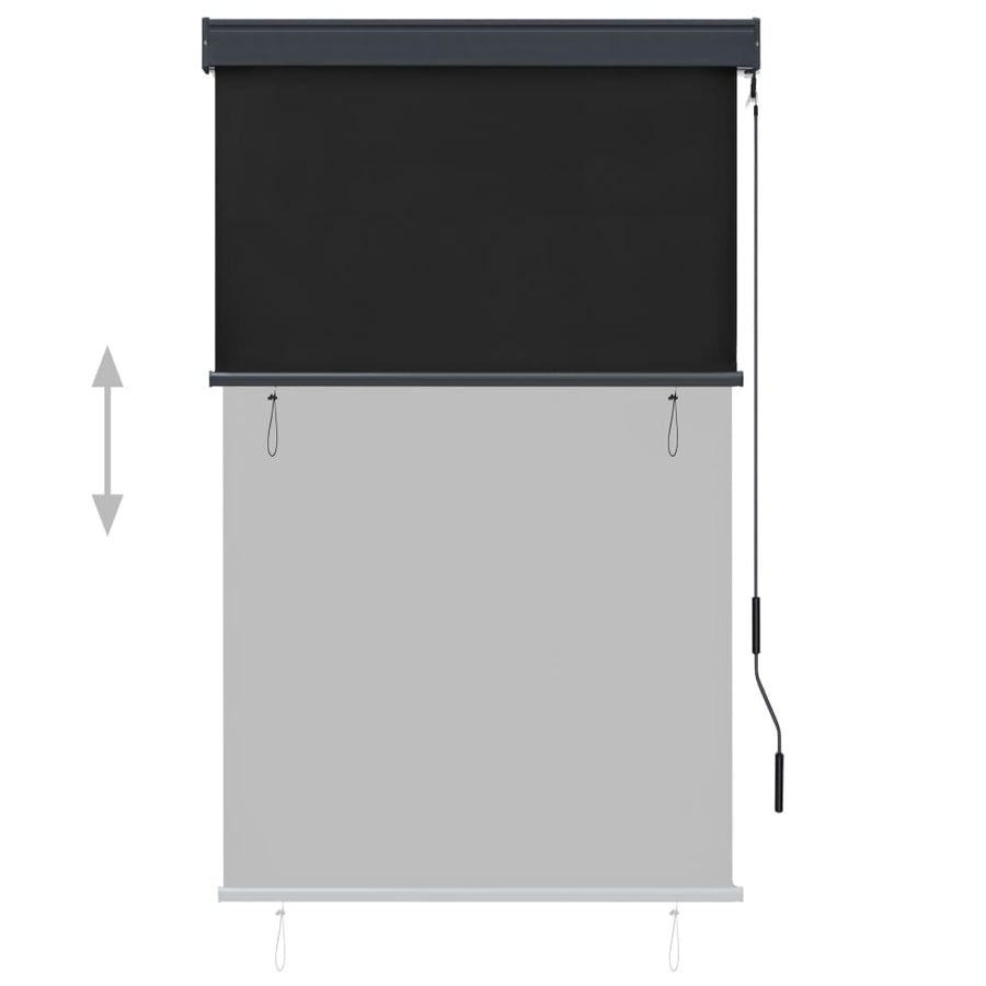 Rolgordijn voor buiten 100x250 cm antraciet