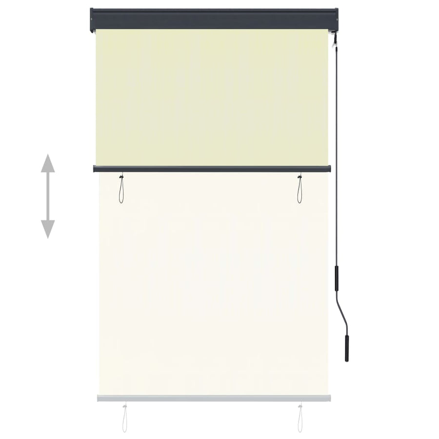 Rolgordijn voor buiten 100x250 cm crème
