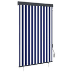 Rolgordijn buiten 120x250 cm blauw wit
