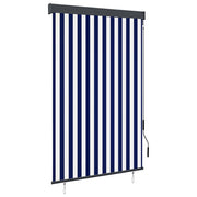 Rolgordijn buiten 120x250 cm blauw wit