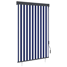 Rolgordijn voor buiten 120x250 cm blauw en wit