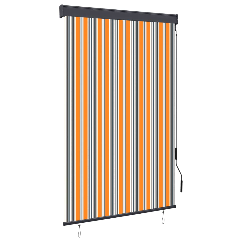 Rolgordijn voor buiten 120x250 cm geel en blauw