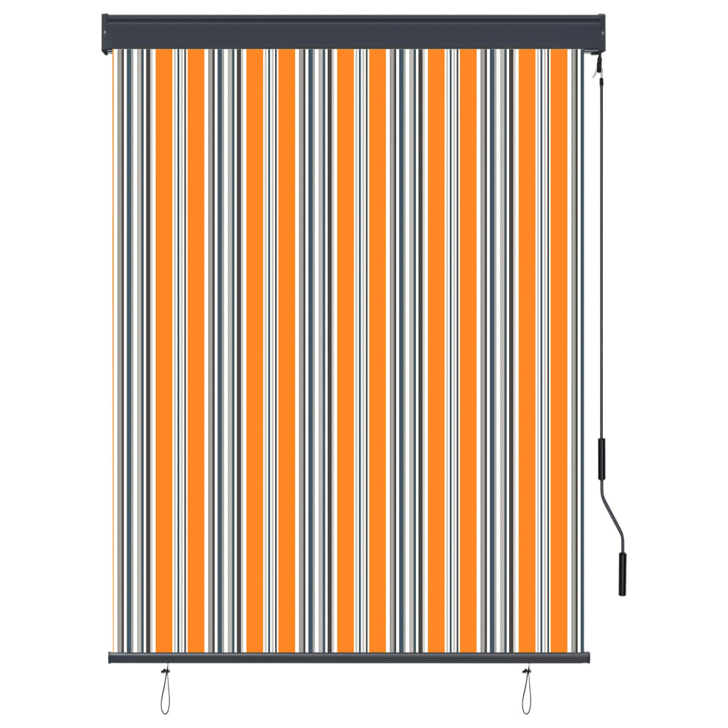 Rolgordijn voor buiten 120x250 cm geel en blauw