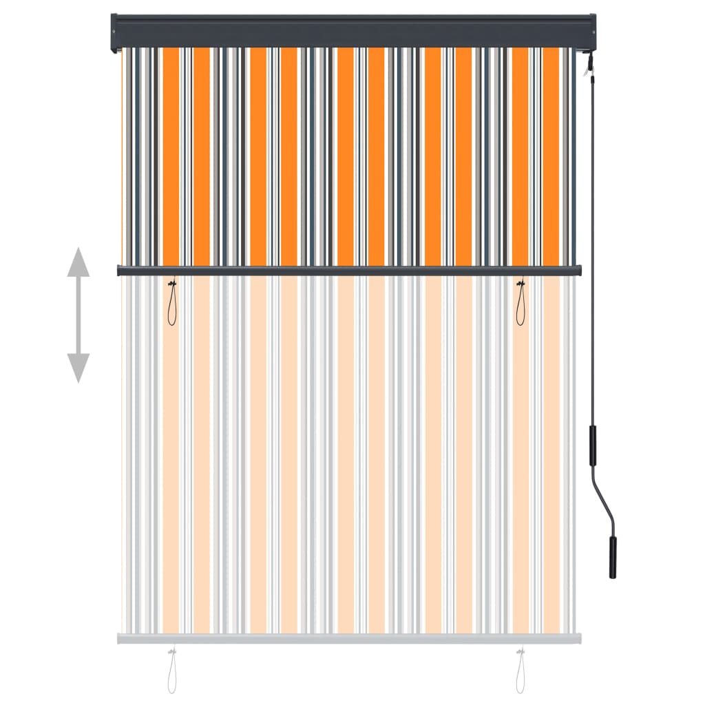 Rolgordijn voor buiten 120x250 cm geel en blauw