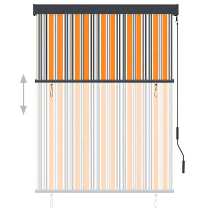 Rolgordijn voor buiten 120x250 cm geel en blauw