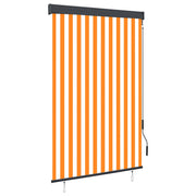 Rolgordijn buiten 120x250 cm wit oranje