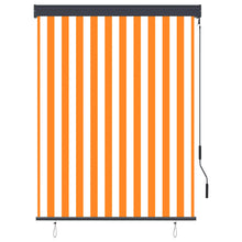 Rolgordijn voor buiten 120x250 cm wit en oranje
