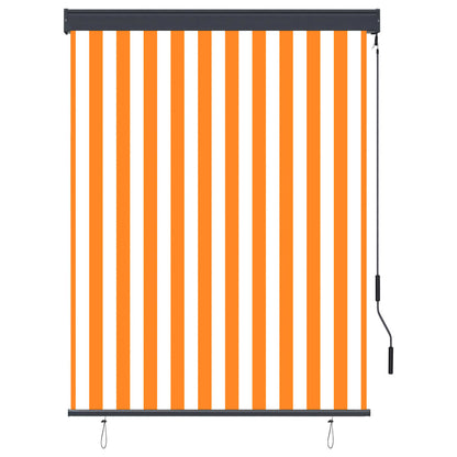 Rolgordijn voor buiten 120x250 cm wit en oranje
