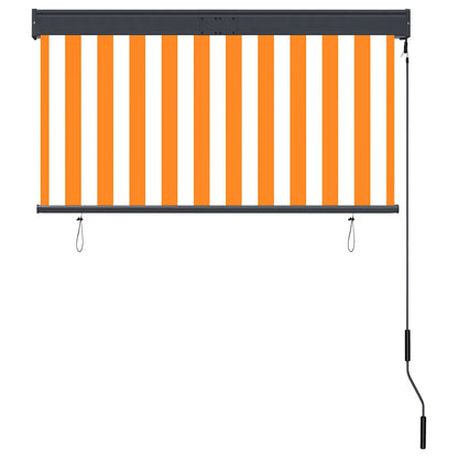 Rolgordijn voor buiten 120x250 cm wit en oranje