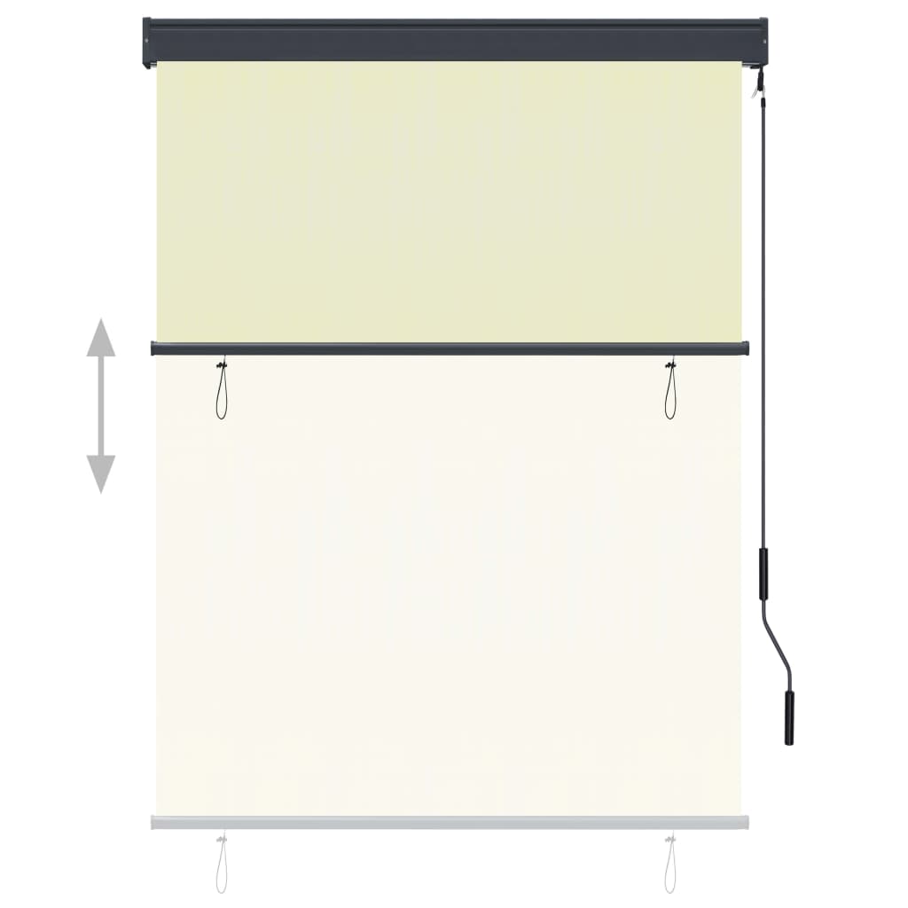 Rolgordijn voor buiten 120x250 cm crème
