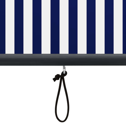 Rolgordijn voor buiten 140x250 cm blauw en wit