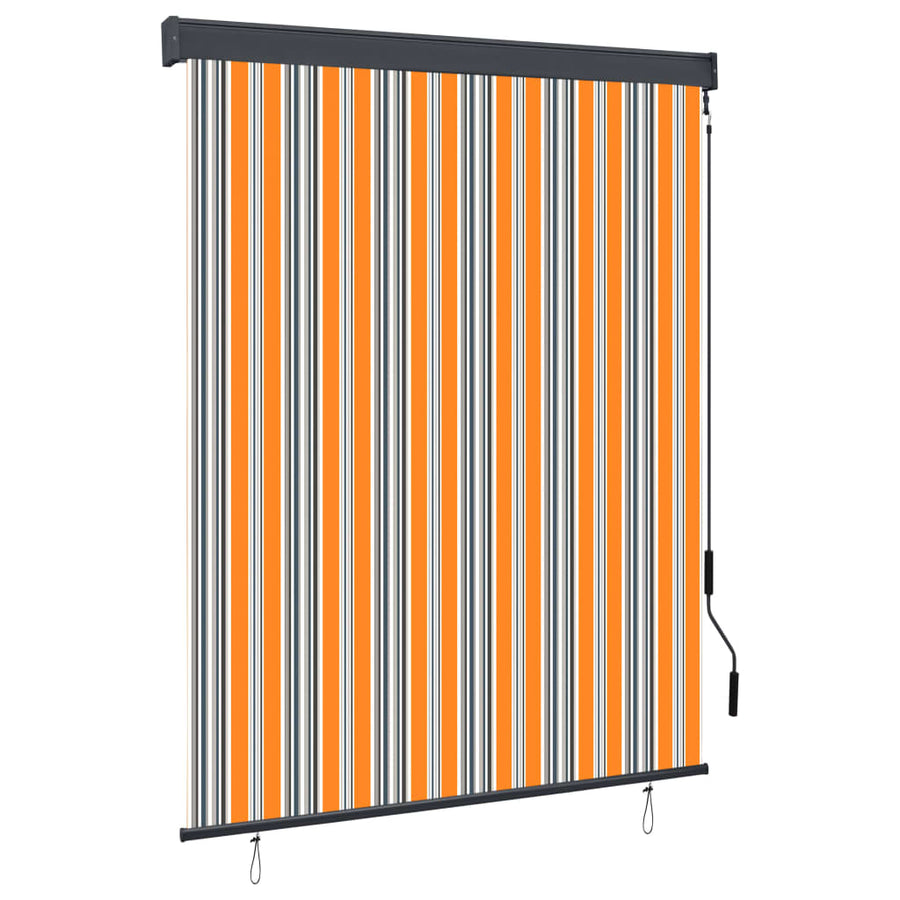 Rolgordijn voor buiten 140x250 cm geel en blauw