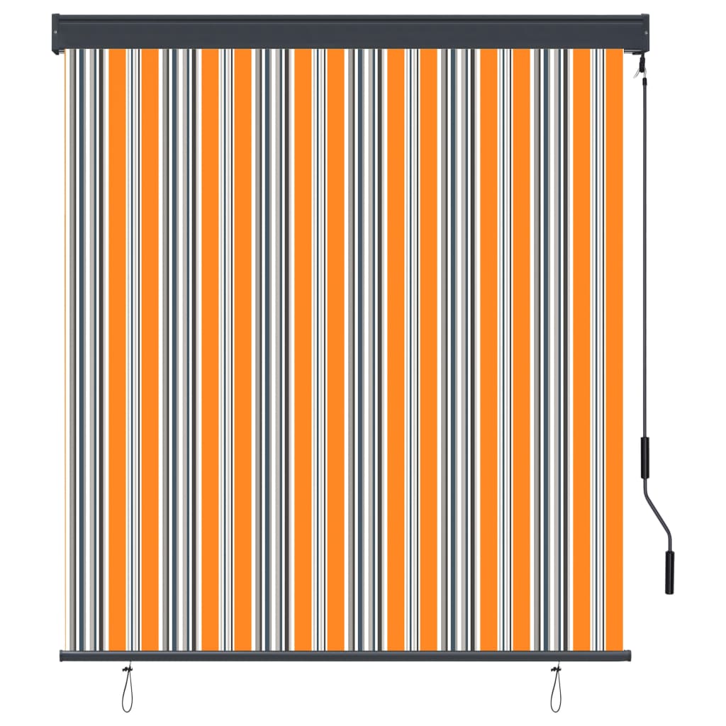 Rolgordijn voor buiten 140x250 cm geel en blauw